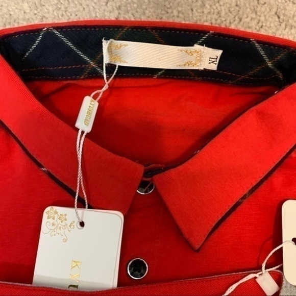 NEW unbranded red and grey mens long sleeve shirts - Picture 3 of 7